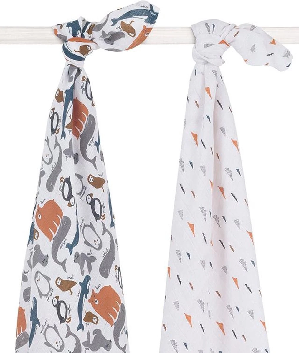 Jollein Hydrofiel Multidoek Spot 115x115cm - Caramel - 2 Stuks - Image 10