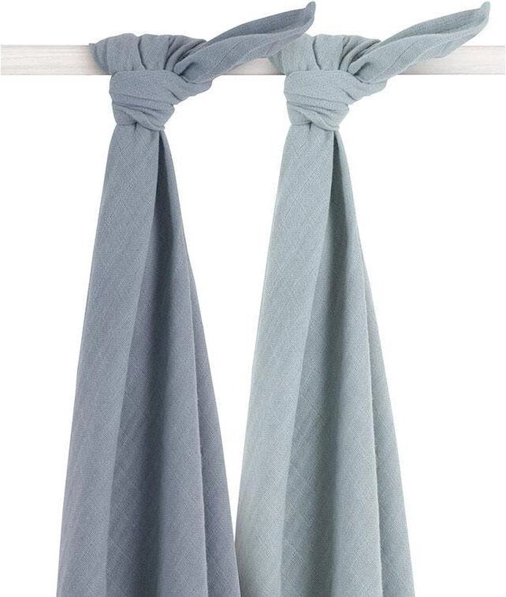 Jollein Hydrofiele Doek Large 115x115cm Bamboe Katoen - Ash Green - 2 Stuks - Image 20