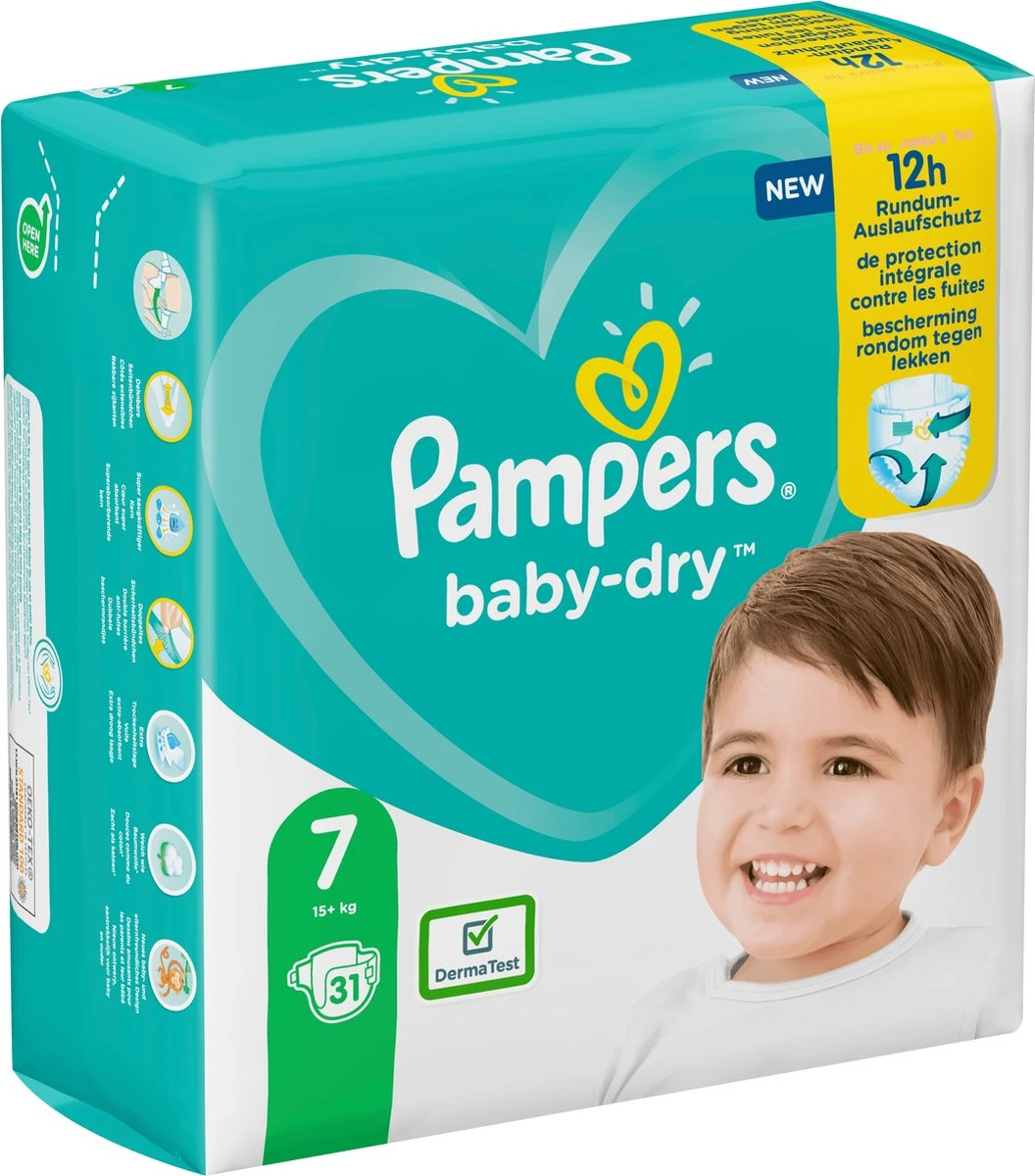 Pampers® Pampers Baby-Dry Maat 7 (15kg+) - 31 Luiers - Image 4