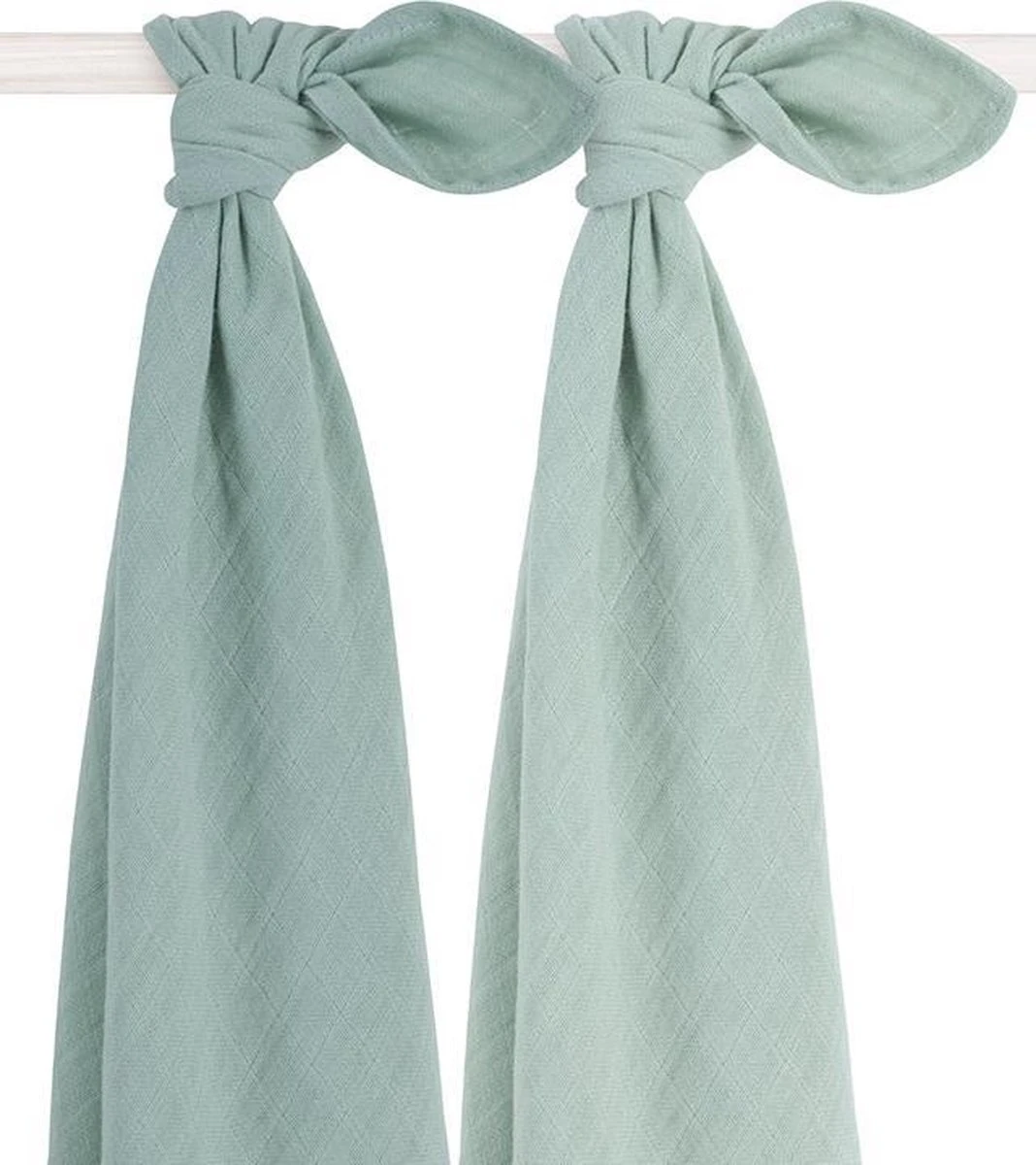 Jollein Hydrofiele Doek Large 115x115cm Bamboe Katoen - Ash Green - 2 Stuks