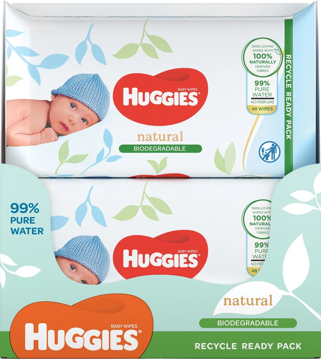 Huggies Billendoekjes - Biologisch Afbreekbaar - 100% Plasticvrij - 18 X 48 Stuks - 864 Doekjes - Image 2