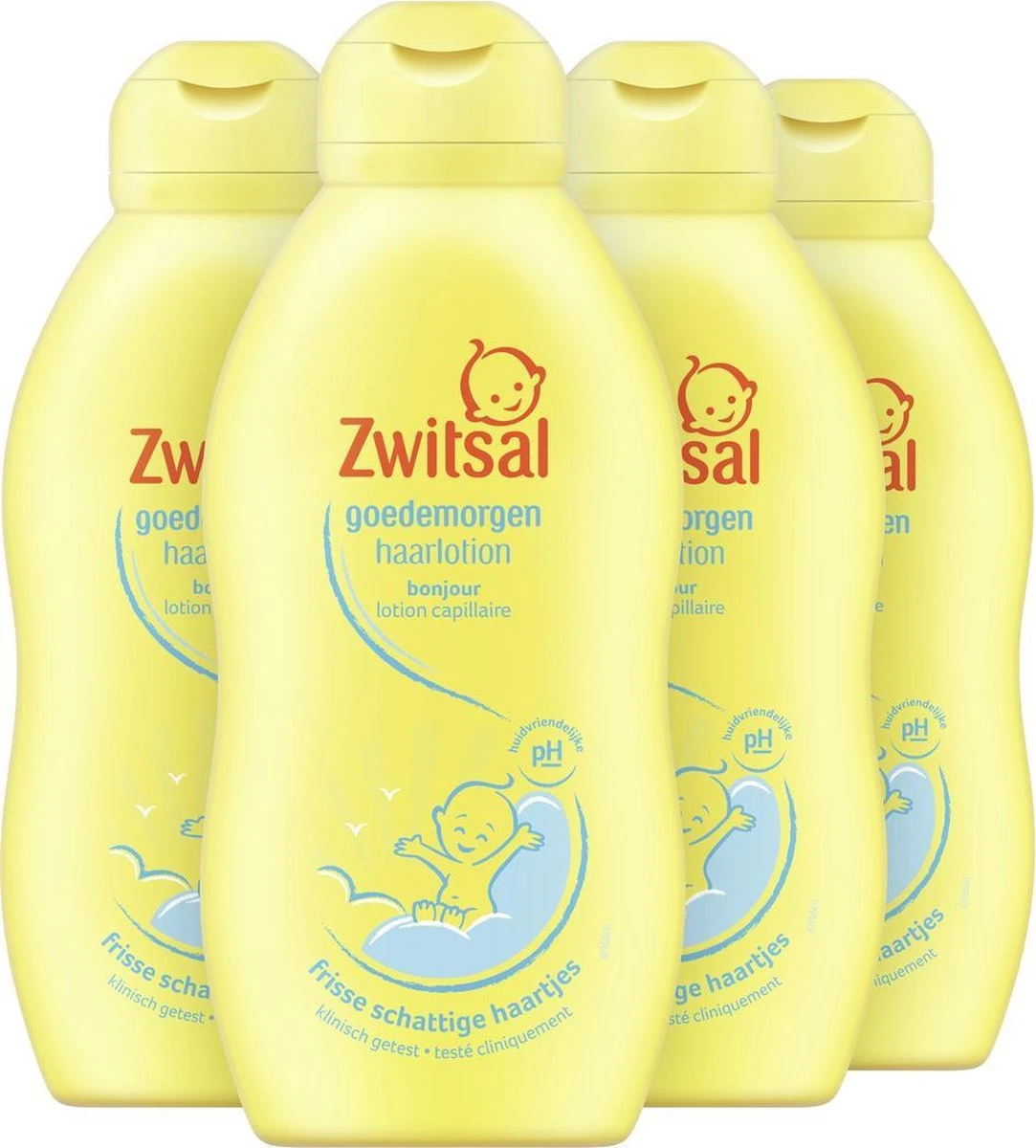 Zwitsal Baby Goedemorgen Haarlotion - 4 X 200 Ml - Voordeelverpakking
