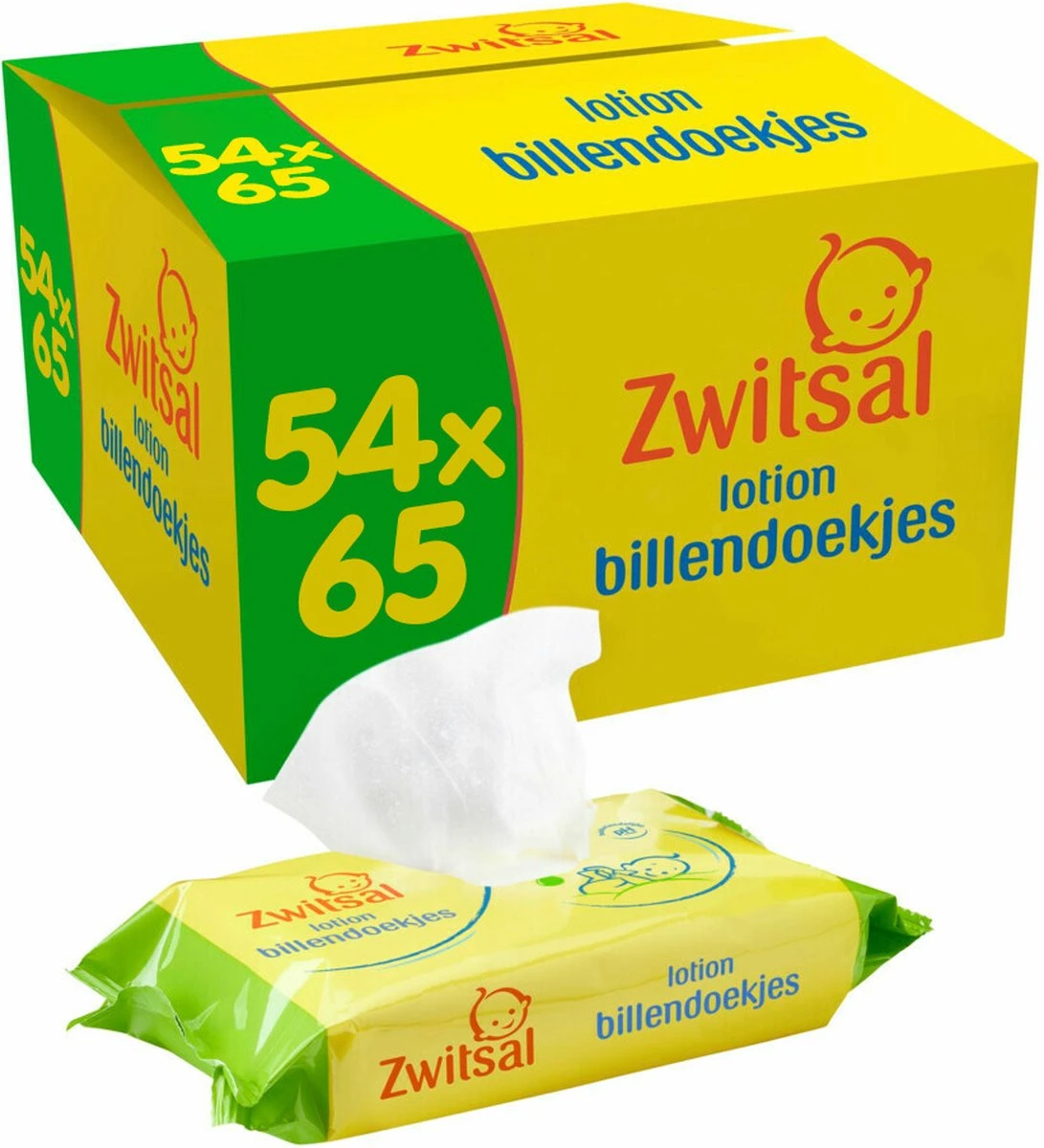 Zwitsal - Billendoekjes Lotion - 54 X 65 - 3510 Babydoekjes
