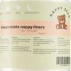 HappyBear | Inlegvellen Bamboe - 1 Rol (100 Vellen) | 11,5cm X 27cm | Chloorvrij En Biologisch Afbreekbaar |Voor Het Opvangen Van Ontlasting In Wasbare Luiers | 100% Zachte En Stevige Bamboe