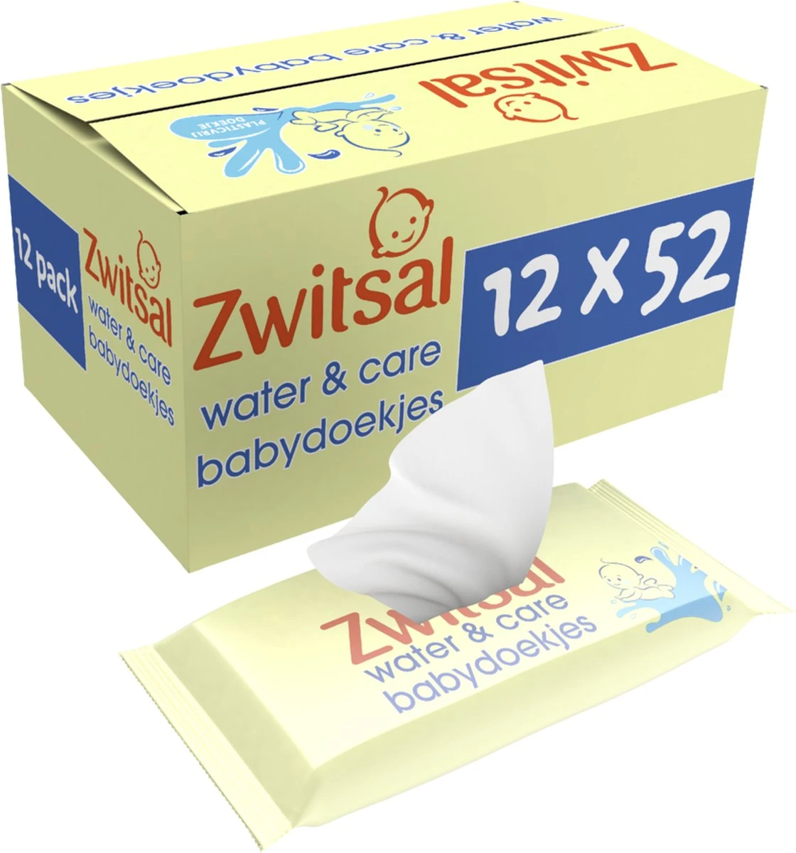 Zwitsal Water & Care Billendoekjes Met Zachte Zwitsal Geur - 624 Doekjes - Voordeelverpakking - Image 2