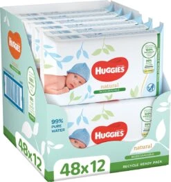 Huggies Billendoekjes - 100% Plasticvrij - Biologisch Afbreekbaar - 12 X 48 Stuks - 576 Doekjes