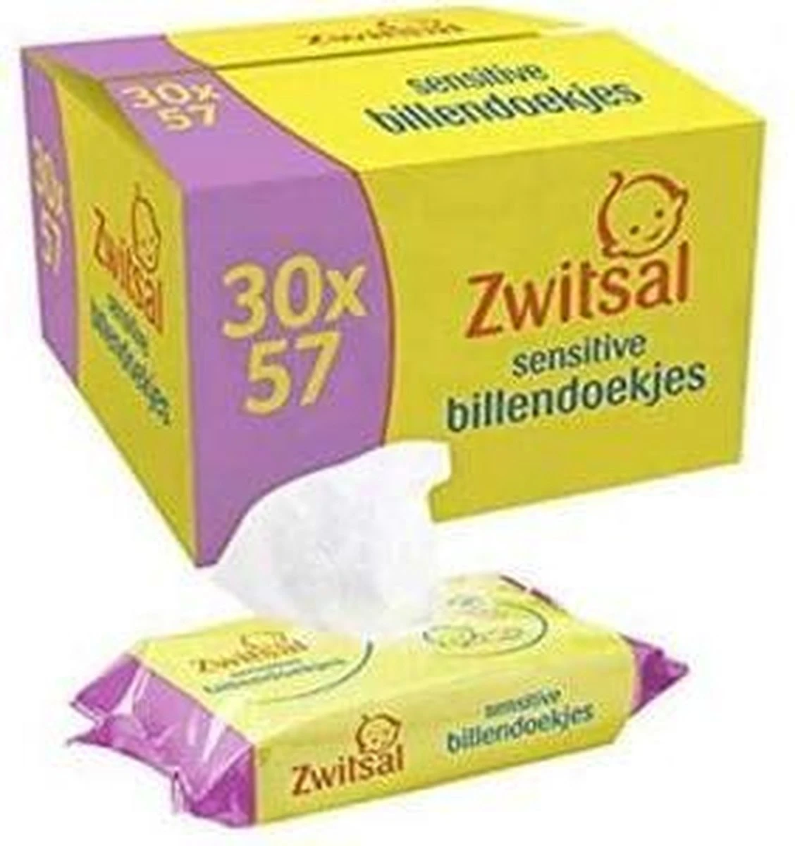 Zwitsal Sensitive Billendoekjes 1710 Babydoekjes 30 X 57 Stuks - Image 2