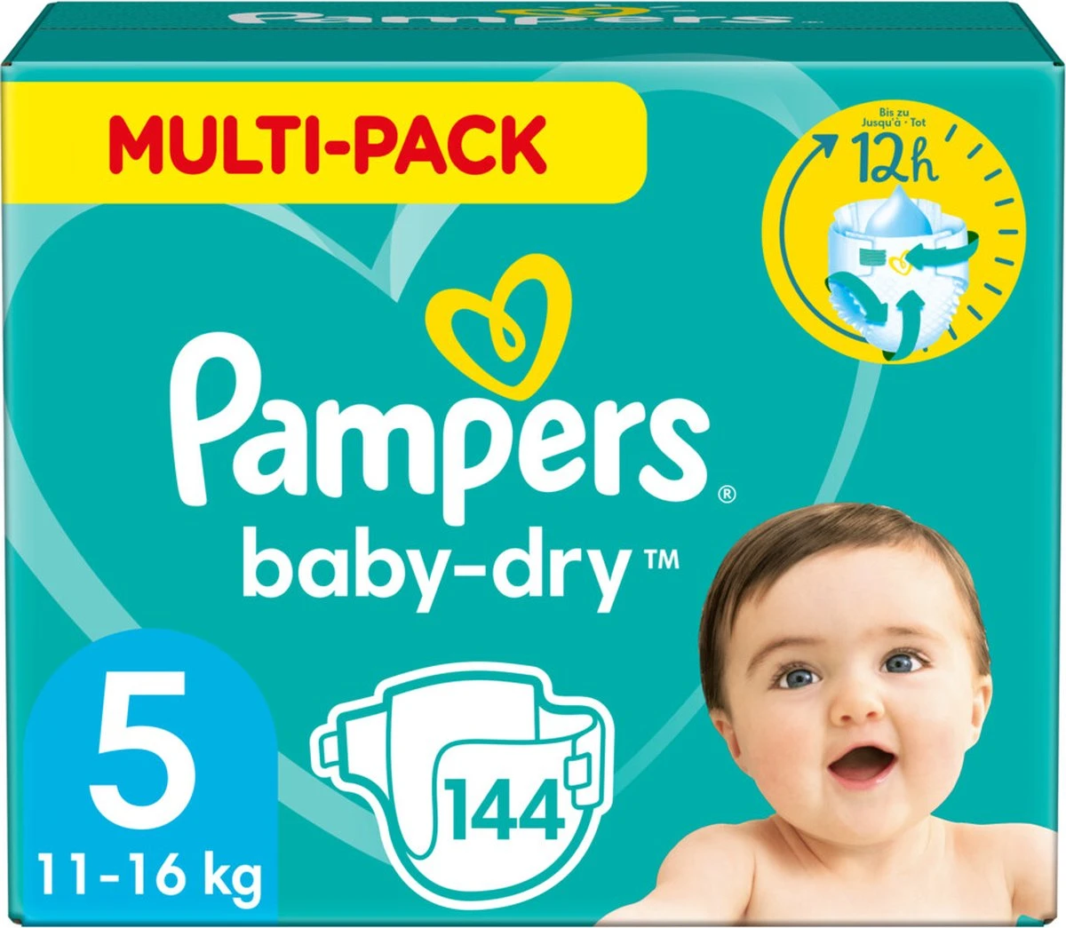 Pampers® Pampers Baby-Dry Luiers - Maat 5 (11-16 Kg) - 144 Stuks - Multi-Pack - Image 7