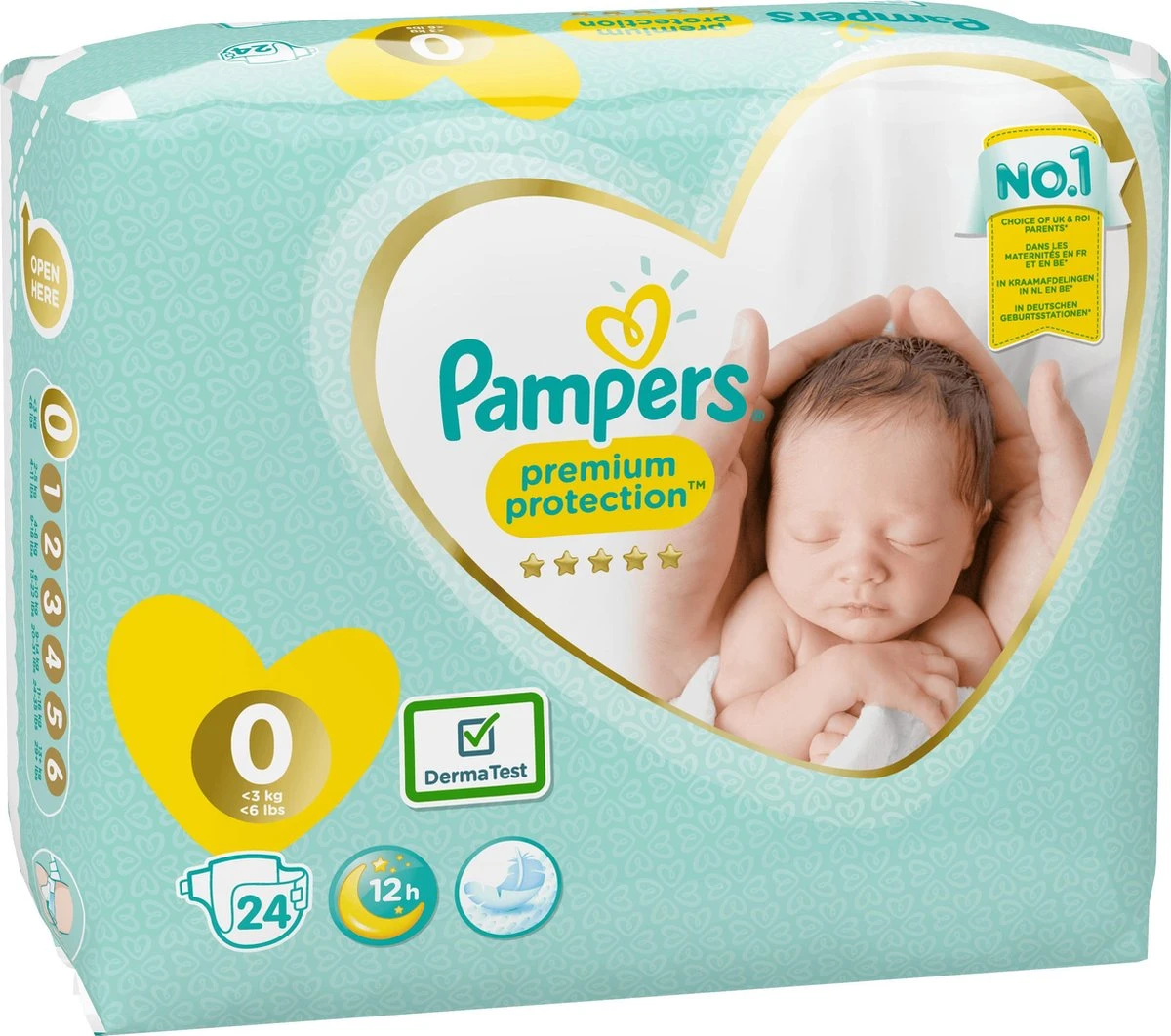 Pampers® Pampers Premium Protection - Maat 0 (Micro) 1,5-2,5 Kg - 24 Stuks - Luiers - Image 9