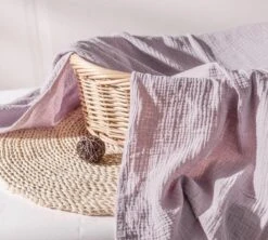 Hydrofiele Doek XL 120x120cm Lila - Luxueuze Kwaliteit - 100% Zacht Katoen - Hydrofiele Luiers - Swaddle - Inbakerdoek - Wikkeldeken- Omslagdoek Baby - Bad