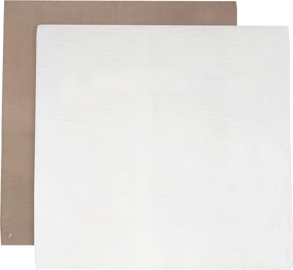 Jollein Hydrofiele Doek Large Bamboe Katoen 115x115cm Biscuit/Ivory - 2 Stuks - Image 8