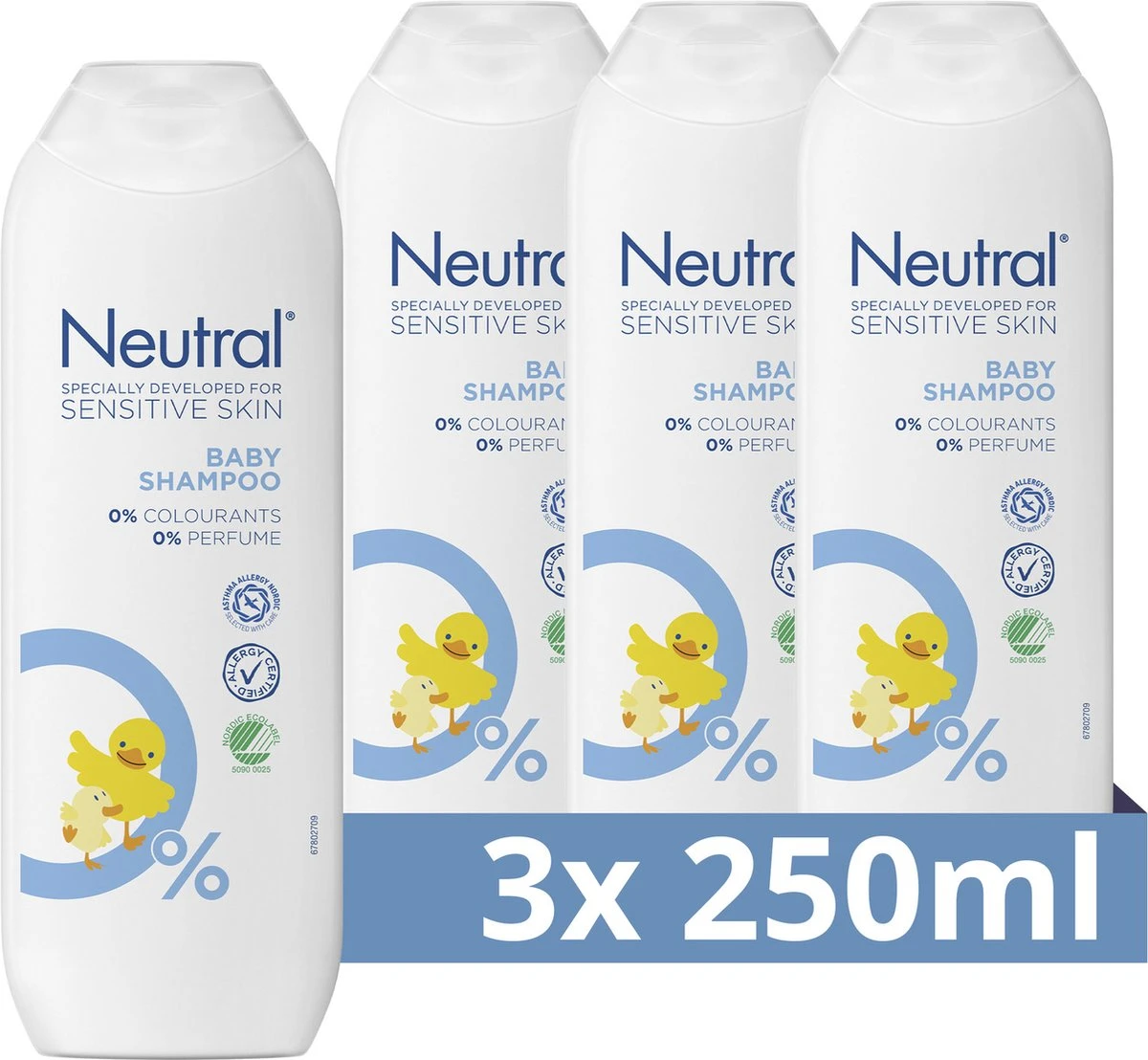 Neutral 0% Baby Shampoo Parfumvrij - 750 Ml - Voordeelverpakking