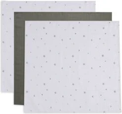 Jollein Hydrofiele Doek Small 70x70cm Stargaze - Leaf Green - 3 Stuks