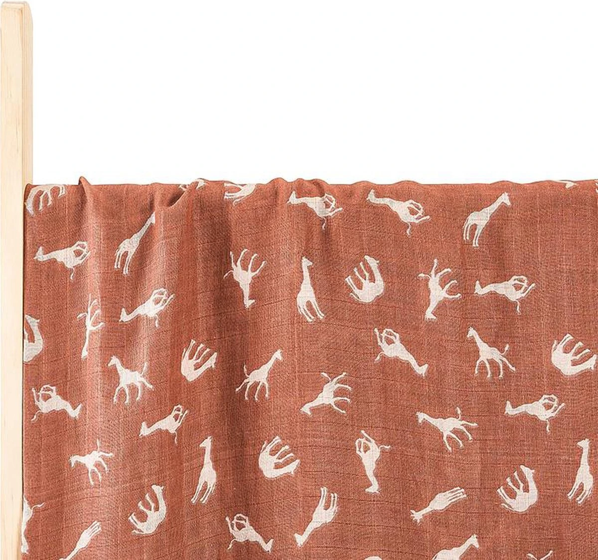 HappyBear | Swaddle Hydrofiele Doek - Savanna | Extra Groot - 120cm | Inbakerdoek | 100% Zachte Tweelaags Katoenen Mousseline - Image 2