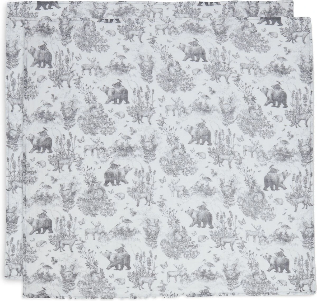Jollein Hydrofiele Doek 70x70cm Pimpelmees Forest Animals - 2 Stuks - Image 2