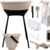 Bad- En Verzorgingsset Luma Hydrofiel Taupe/Starterset Wit 6-delig