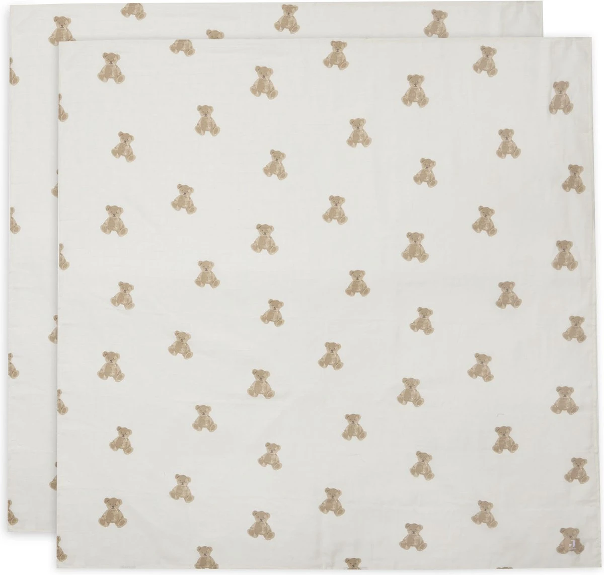 Jollein Hydrofiele Doek Large 115x115cm Teddy Bear- 2 Stuks