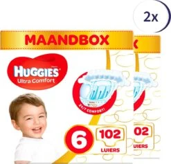 Huggies Luiers - Maat 6 (15 Tot 30 Kg) - 204 Stuks (6x34) - Voordeelverpakking