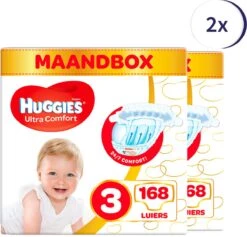 Huggies Luiers - Maat 3 (4 Tot 9 Kg) - 336 Stuks (6x56) - Voordeelverpakking