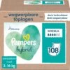 Pampers® Pampers Harmonie Hybrid - Wasbare Luier - 108 Absorberende Wegwerpbare Toplagen