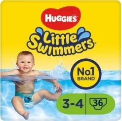 Huggies Little Swimmers - Zwemluiers - Maat 3/4 - (7 Tot 15 Kg) - Voordeelverpakking - 36 Stuks