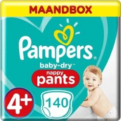 Pampers® Pampers Baby Dry Pants Maat 4+ - 140 Luierbroekjes Maandbox