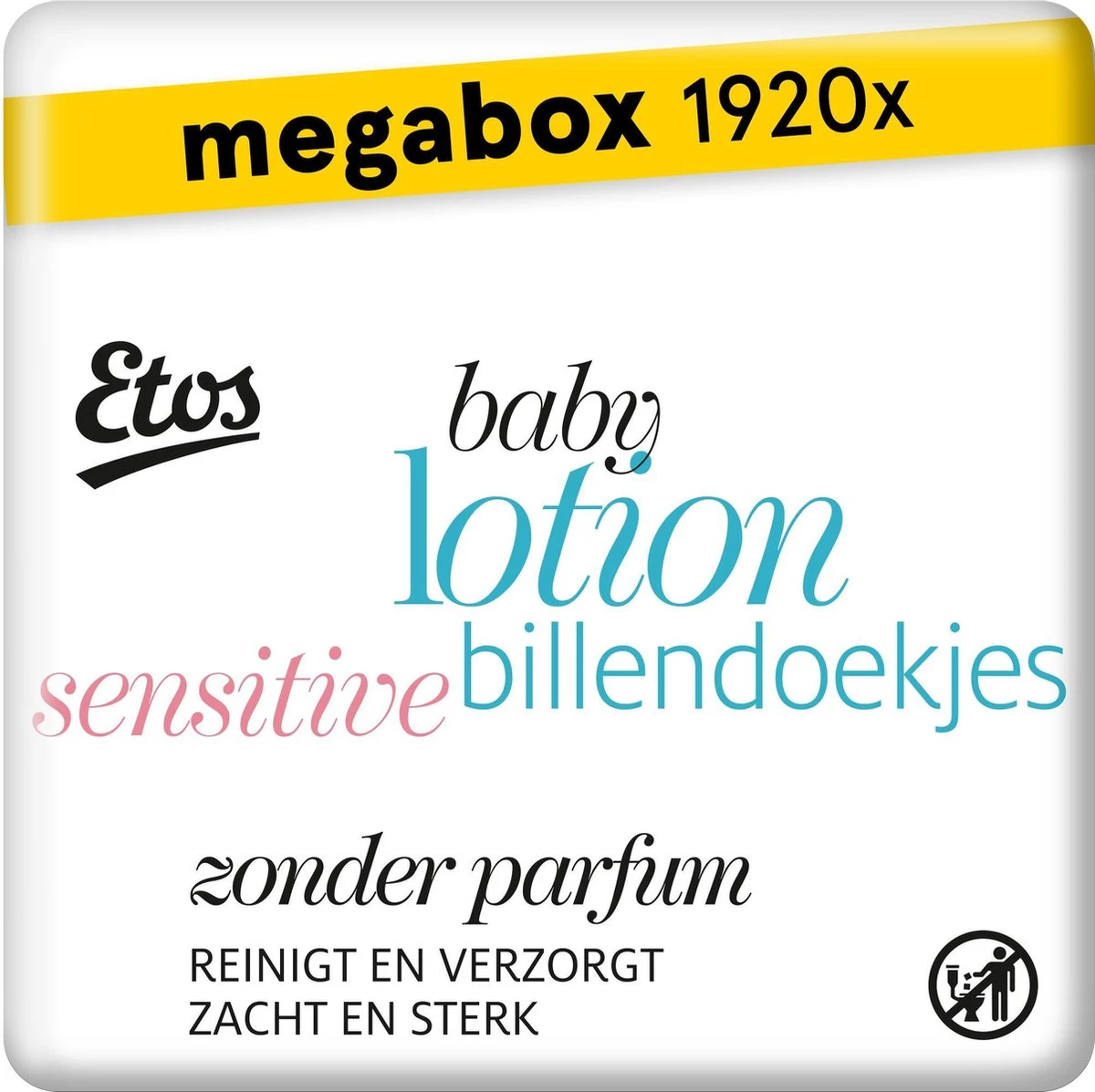 Etos Baby Lotion Sensitive Billendoekjes - 1920 Stuks (24x 80 Stuks) - Image 2