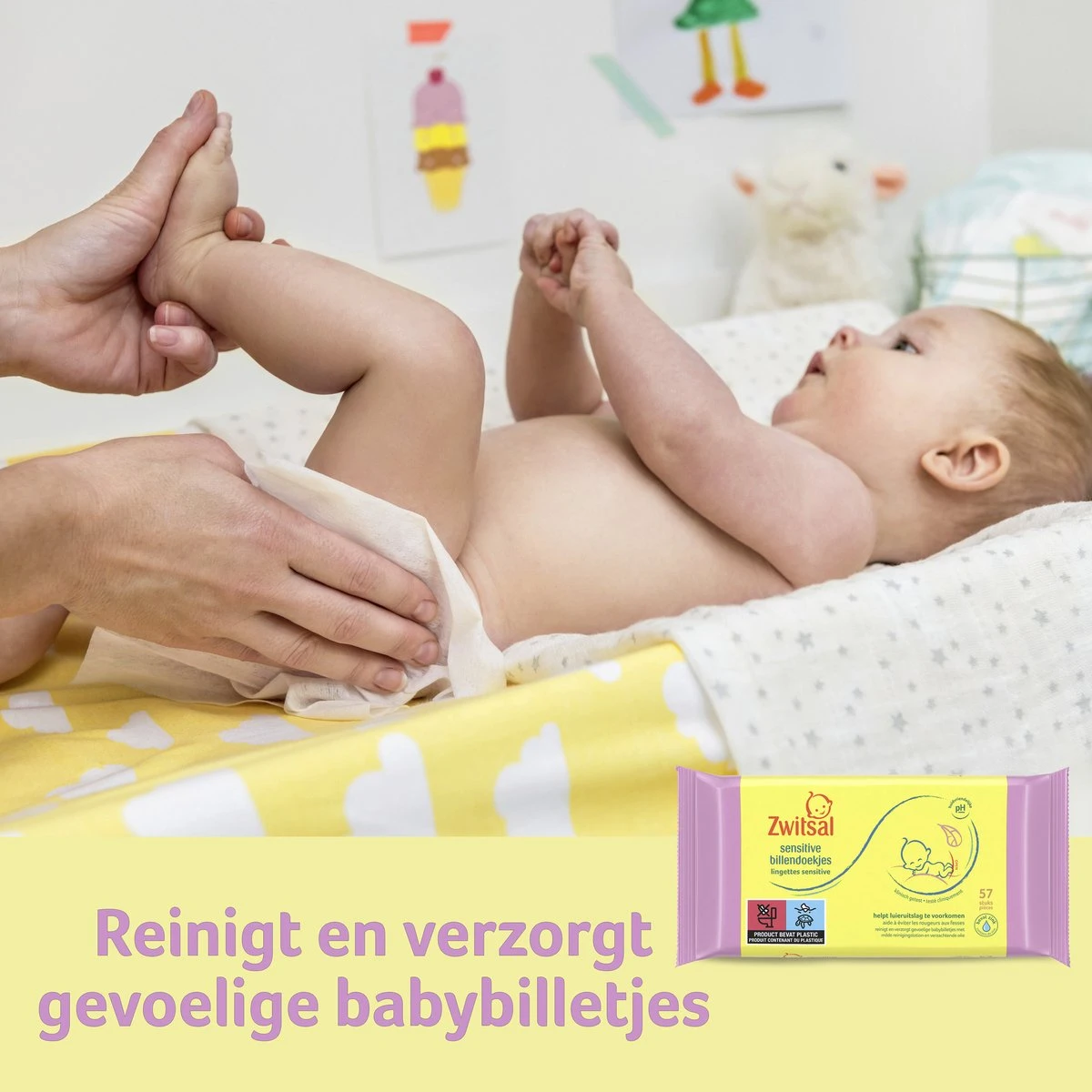 Zwitsal Baby Sensitive Billendoekjes Alcoholvrij - 1368 Doekjes - Voordeelverpakking - Image 7