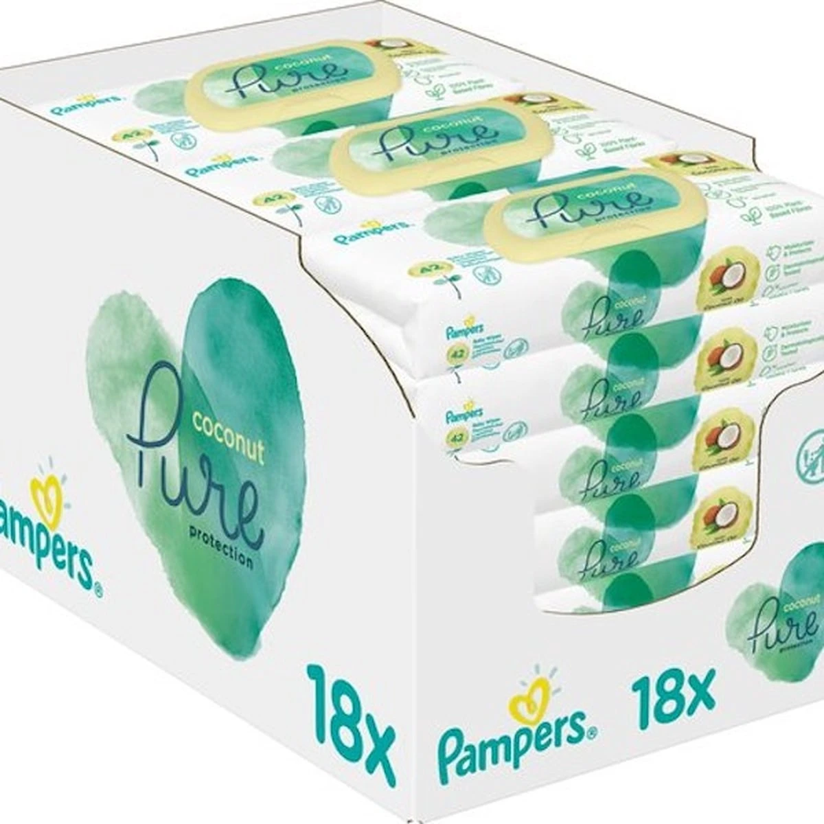 Pampers® Pampers Pure Coconut Babydoekjes - 18pakjes Van 42 Doekjes =756 Babydoekjes - Image 7