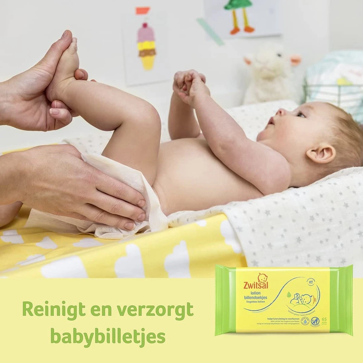 Zwitsal Baby Billendoekjes Lotion (30 X 65 Wipes), Voor Alle Huidtypes, 1950 Doekjes - Voordeelverpakking - Image 5