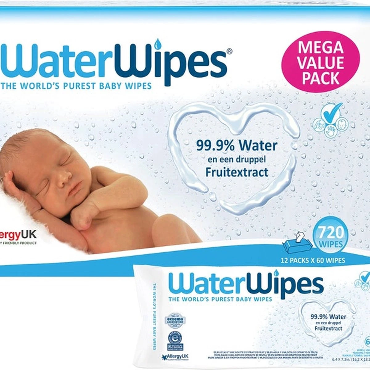 WaterWipes Billendoekjes Bio - 12 X 60 Stuks - 720 Doekjes - Image 14