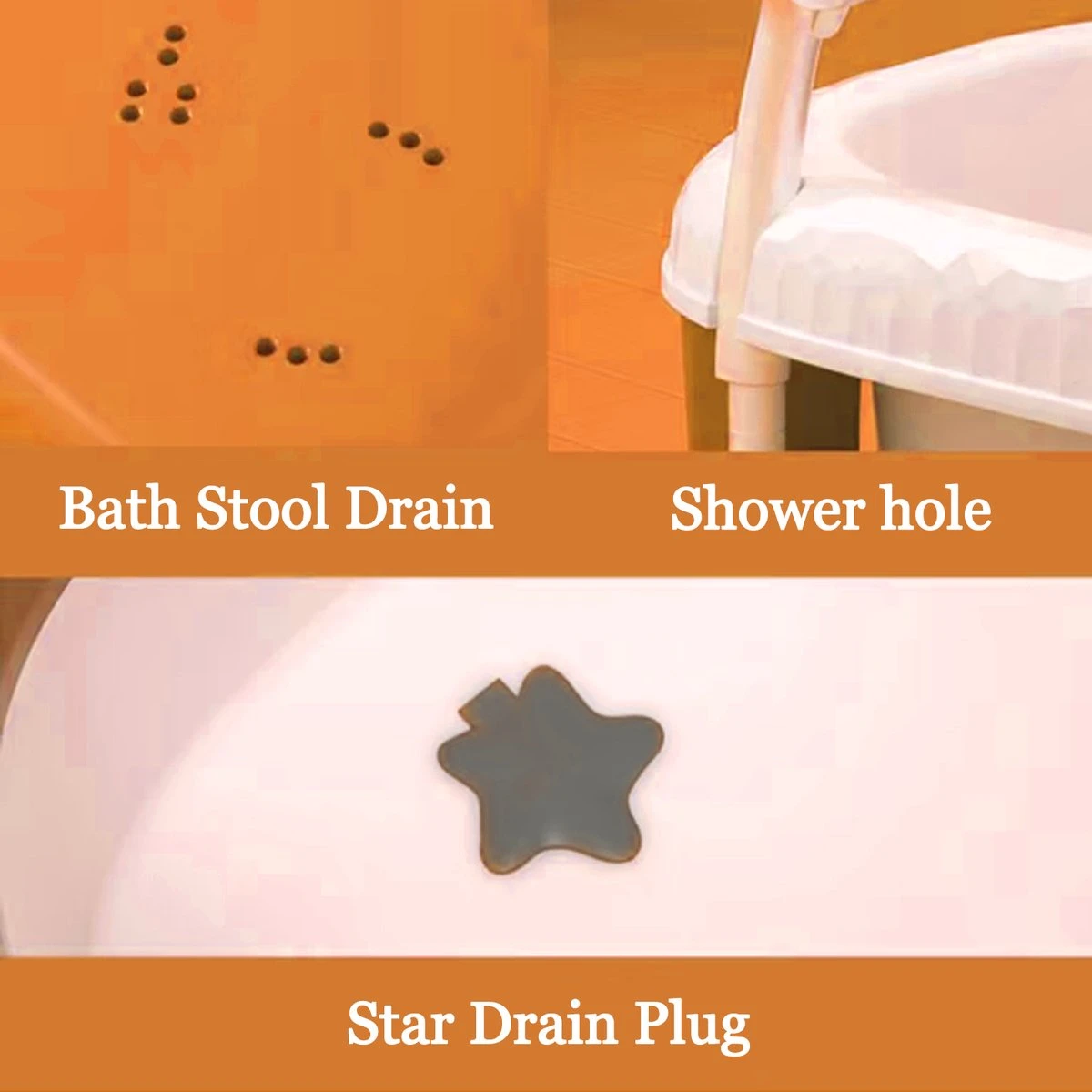 K IKIDO Babybadje - Bad Baby - Opvouwbare Babybadje - Babybadkuip - Met Steunkussen & Badkruk - Opvouwbaar Bad Kinderen - Bath Bucket - Oranje - Image 7