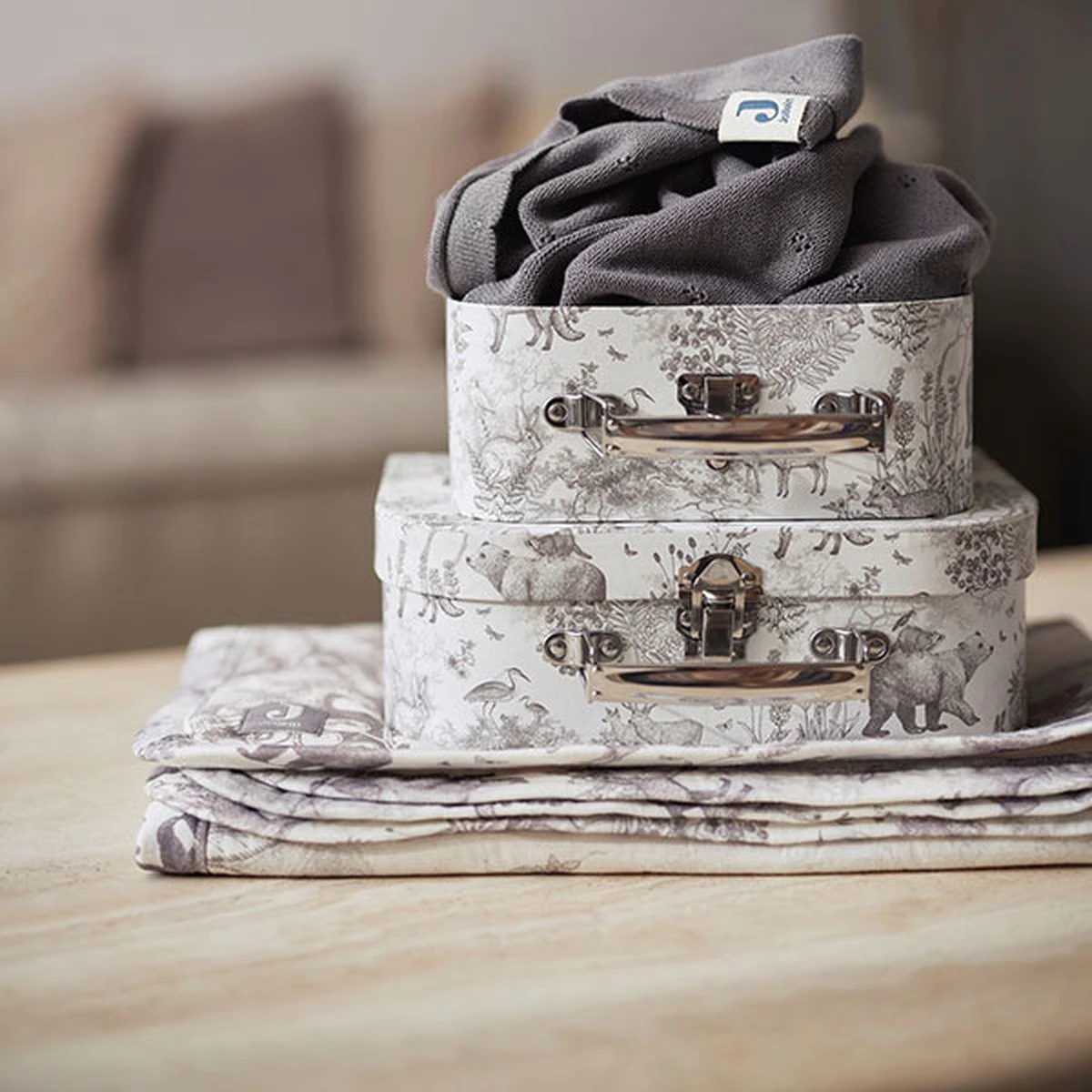 Jollein Hydrofiele Doek 70x70cm Pimpelmees Forest Animals - 2 Stuks - Image 9