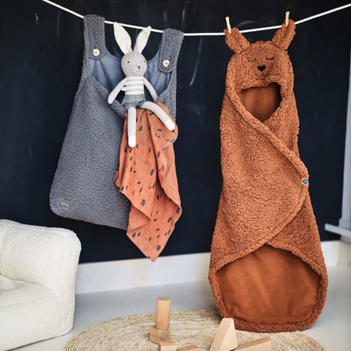 Jollein Hydrofiel Multidoek Spot 115x115cm - Caramel - 2 Stuks - Image 5