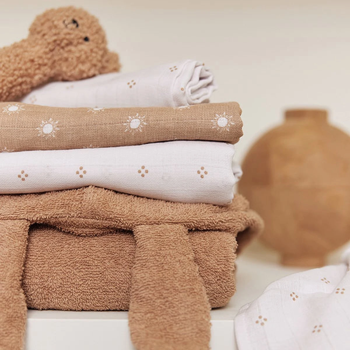 Jollein Hydrofiele Doek Large 115x115cm Teddy Bear- 2 Stuks - Image 9