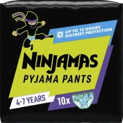 Ninjamas Pyjama Pants Luierbroekjes Jongen - 10 Nachtluiers Voor Bedplassen - 4-7 Jaar