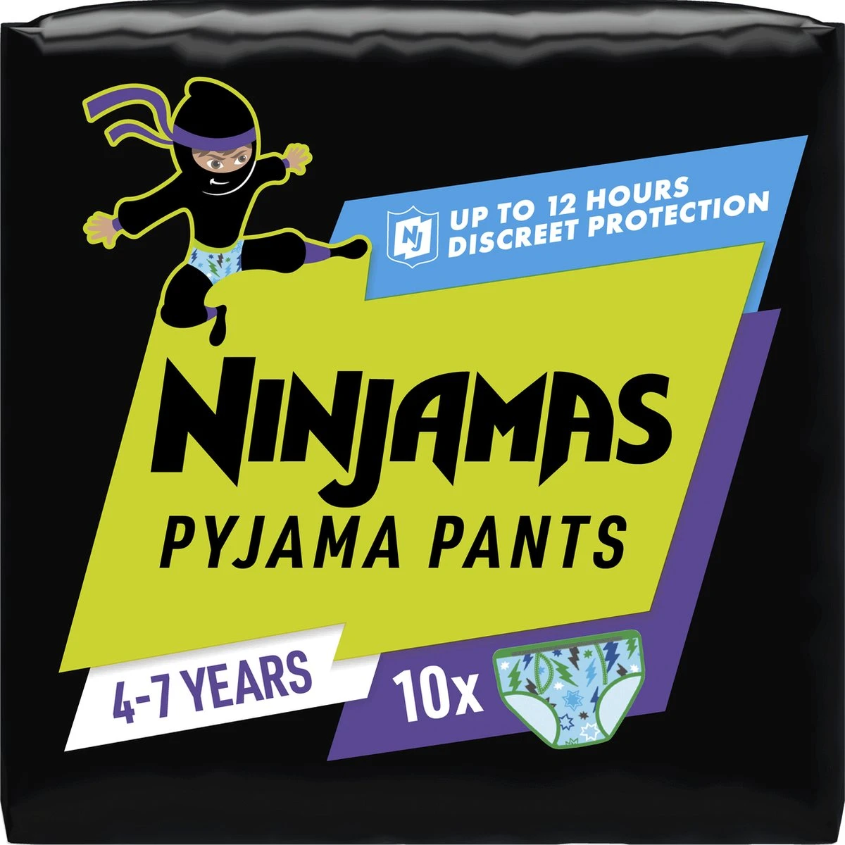Ninjamas Pyjama Pants Luierbroekjes Jongen - 10 Nachtluiers Voor Bedplassen - 4-7 Jaar