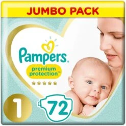 Pampers® Pampers Premium Protection - Maat 1 (New Born) 2-5 Kg - 72 Stuks - Luiers