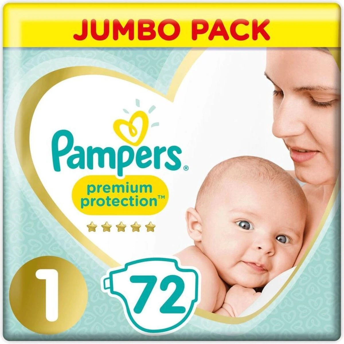 Pampers® Pampers Premium Protection - Maat 1 (New Born) 2-5 Kg - 72 Stuks - Luiers