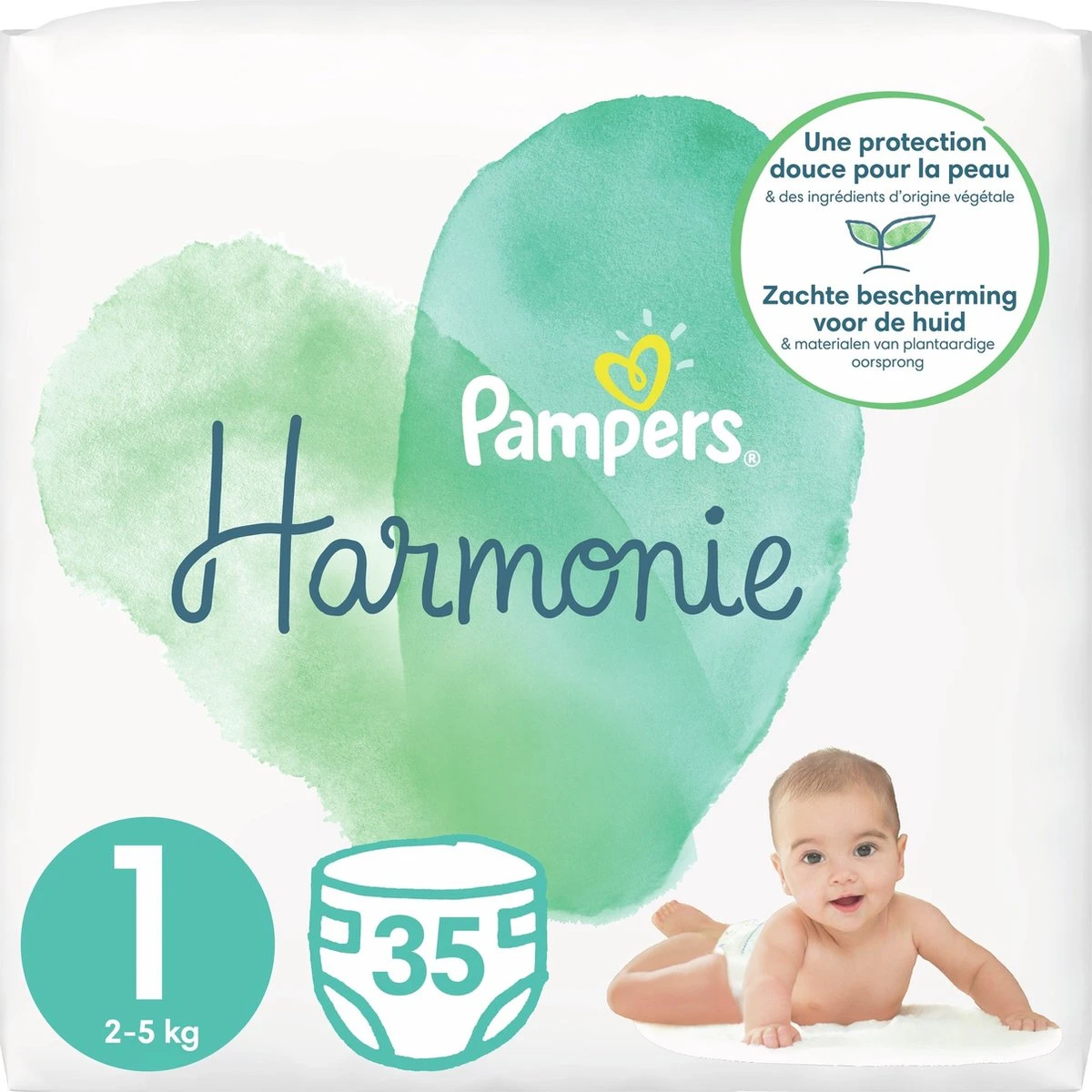 Pampers® Pampers - Harmonie / Pure - Maat 1 - Mega Maandbox - 210 Luiers - Image 8