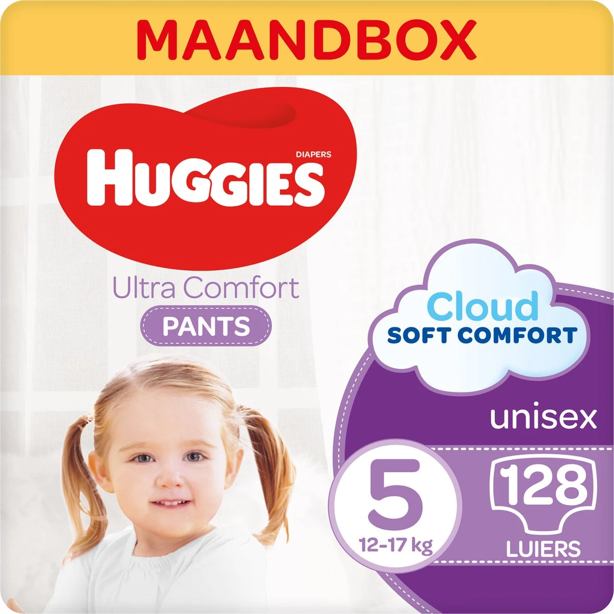 Huggies Luierbroekjes - Maat 5 (12 Tot 17 Kg) - Ultra Comfort - Unisex - 128 Stuks - Maandbox