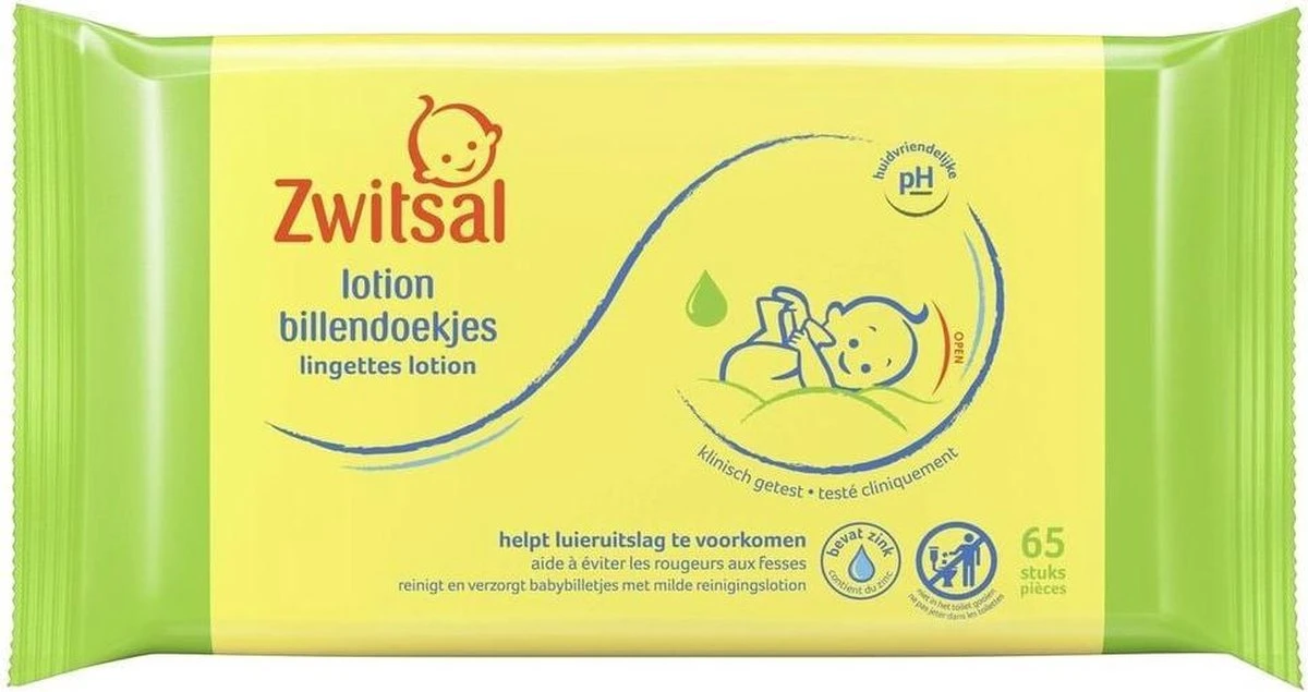 Zwitsal - Billendoekjes Lotion - 12 X 65 - 780 Babydoekjes - Image 4