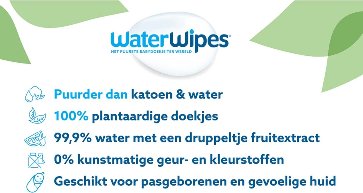 WaterWipes Billendoekjes Bio - 12 X 60 Stuks - 720 Doekjes - Image 2