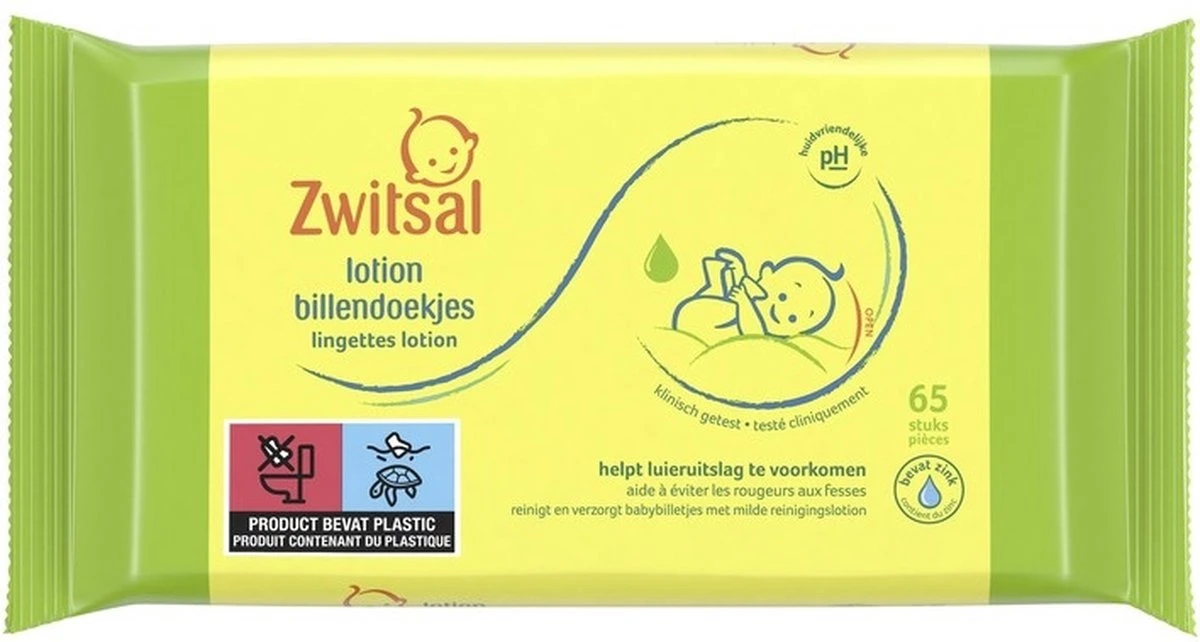 Zwitsal - Billendoekjes - Lotion - 65st - Image 4
