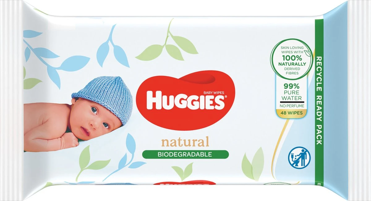 Huggies Billendoekjes - Biologisch Afbreekbaar - 100% Plasticvrij - 18 X 48 Stuks - 864 Doekjes - Image 4