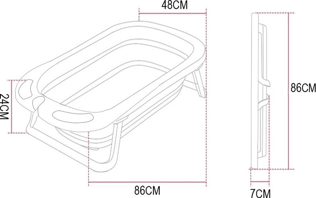 Babybadje - Peuterbadje - Opvouwbaar - Incl. Baby Badkussen - 84 Cm Lang - 0 Tot 3 Jaar - Roze - Image 6