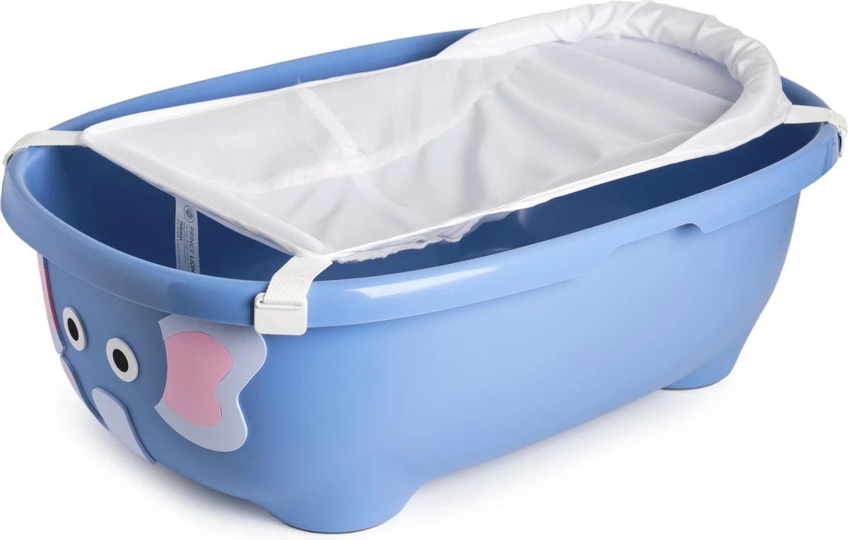 Prince Lionheart Tubimal® Met Hangmat | Baby & Peuter Badje | Opbergruimte Met Deksel | Stapelbaar | Herbruikbaar - Blauw / Olifant - Image 3