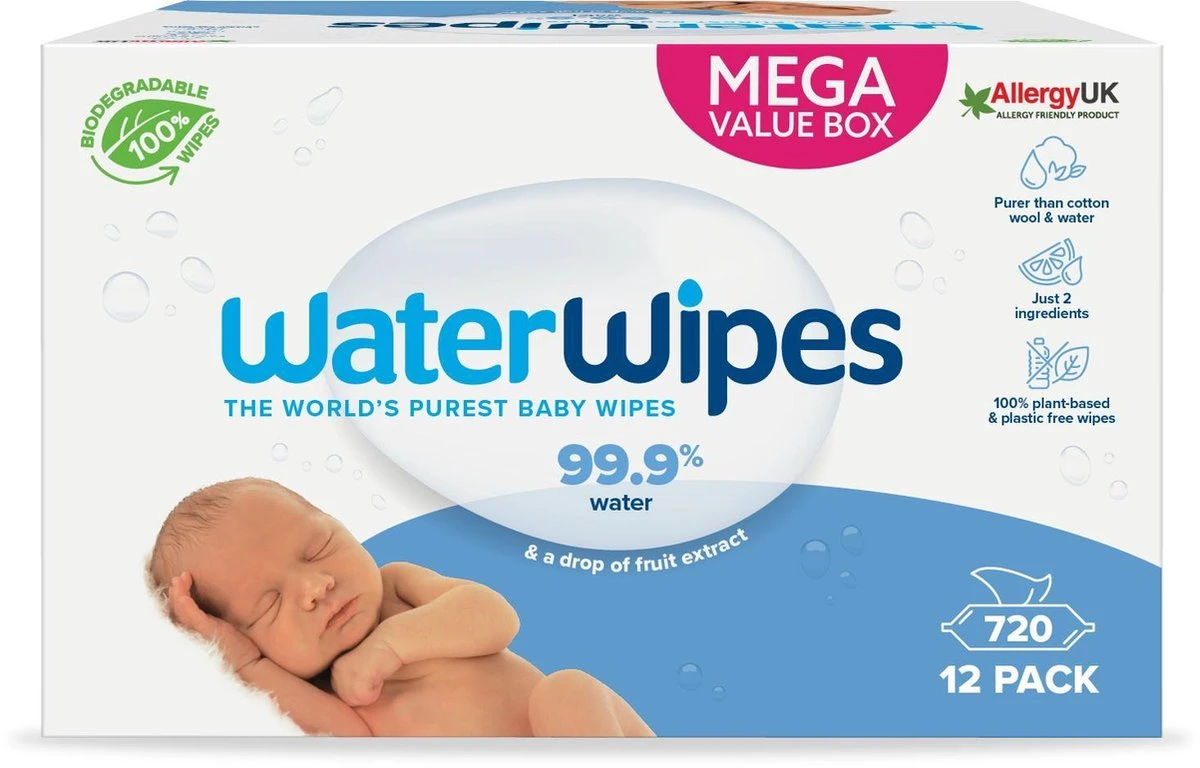 WaterWipes Billendoekjes Bio - 12 X 60 Stuks - 720 Doekjes - Image 13