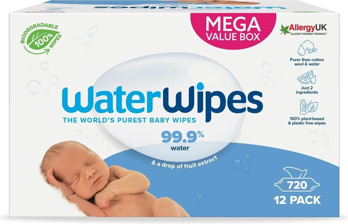 WaterWipes Billendoekjes Bio - 12 X 60 Stuks - 720 Doekjes - Image 3