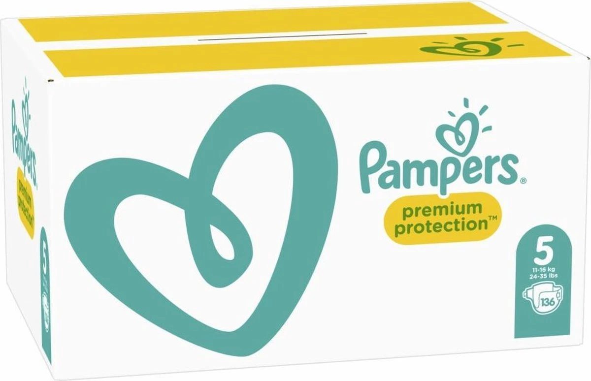 Pampers® Pampers Premium Protection Luiers - Maat 5 (11-16 Kg) - 136 Stuks - Multi-Pack - Image 7